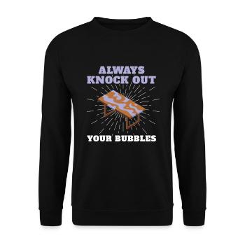 Knock Out Your Bubbles Epoxy Resin - Unisex Sweatshirt - black - Front - Alina (178cm) & Michal (187cm)