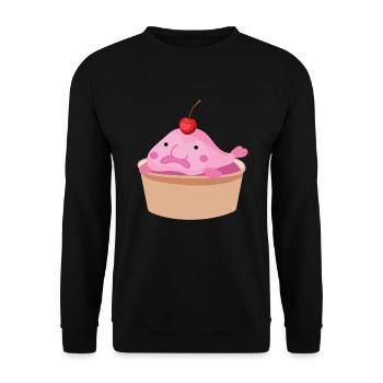 Blob Cupcake Blobfish Poisson Mer - Sweat-shirt Unisexe - noir - Devant - Alina (178cm) & Michal (187cm)