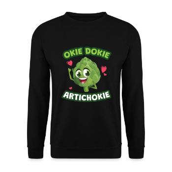Okey Dokey ArtiChokie Artischocken - Unisex Pullover - Schwarz - Vorne - Alina (178cm) & Michal (187cm)