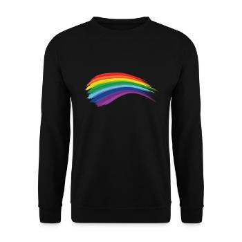 Regenbogen LGBTQ Homosexuell Gay - Unisex Pullover - Schwarz - Vorne - Alina (178cm) & Michal (187cm)