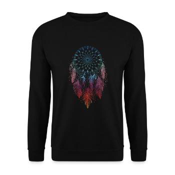 Capteur de rêves Capteur de rêves Spirituel - Sweat-shirt Unisexe - noir - Devant - Alina (178cm) & Michal (187cm)