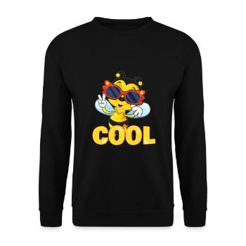 Cool bee beekeeper honey - Unisex Sweatshirt - black - Front - Alina (178cm) & Michal (187cm)