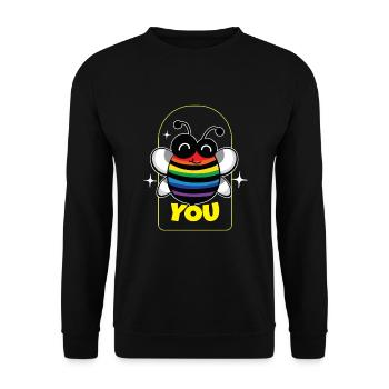 You bees beekeeper honey lqbtq - Unisex Sweatshirt - black - Front - Alina (178cm) & Michal (187cm)