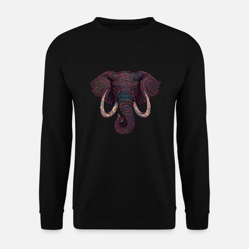 Elephant Head Kids Elephant - Unisex Sweatshirt - black