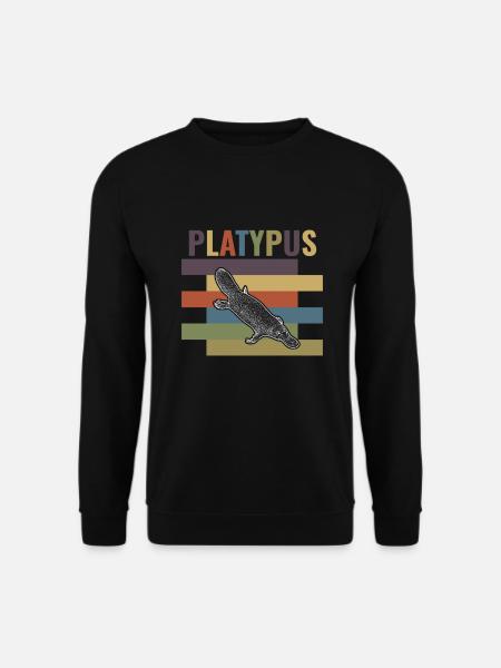 Schnabeltier Retro Platypus - Unisex Pullover - Schwarz