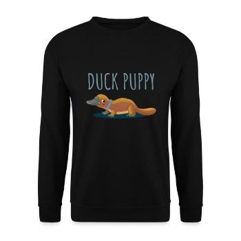 Schnabeltier Duck Puppy Platypus - Unisex Sweatshirt - black - Front - Alina (178cm) & Michal (187cm)