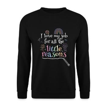 Petites raisons Enseignant Enseignant École - Sweat-shirt Unisexe - noir - Devant - Alina (178cm) & Michal (187cm)