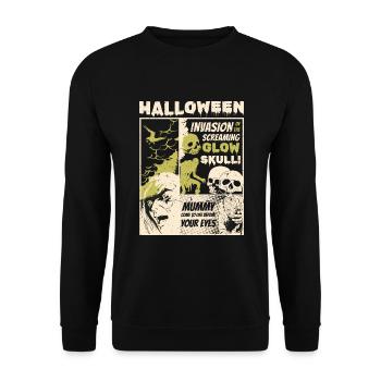 Costume de momie d’Halloween - Sweat-shirt Unisexe - noir - Devant - Alina (178cm) & Michal (187cm)