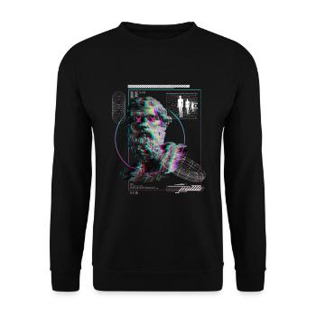 EDM Musik Raver Techno Festival Rave - Unisex Pullover - Schwarz - Vorne - Alina (178cm) & Michal (187cm)