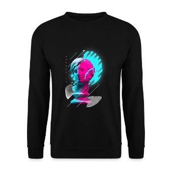 Aphrodite Raver Festival EDM Music Rave - Unisex Sweatshirt - black - Front - Alina (178cm) & Michal (187cm)