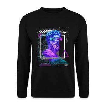 EDM Rave Raver Techno Festival Musique - Sweat-shirt Unisexe - noir - Devant - Alina (178cm) & Michal (187cm)