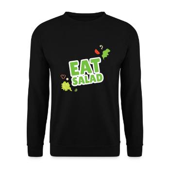 Mangez Salad Salat Vegan Veganer - Sweat-shirt Unisexe - noir - Devant - Alina (178cm) & Michal (187cm)