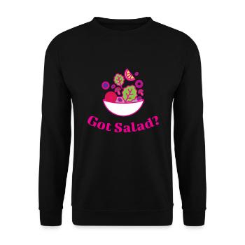 Mangez Salad Salat Vegan Veganer - Sweat-shirt Unisexe - noir - Devant - Alina (178cm) & Michal (187cm)