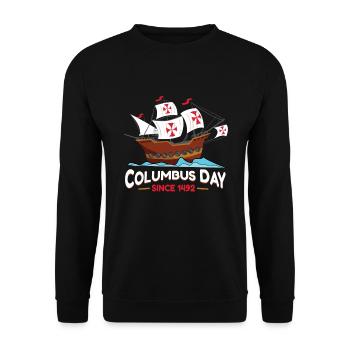 Columbus Day Since 1492 - Unisex Sweatshirt - black - Front - Alina (178cm) & Michal (187cm)