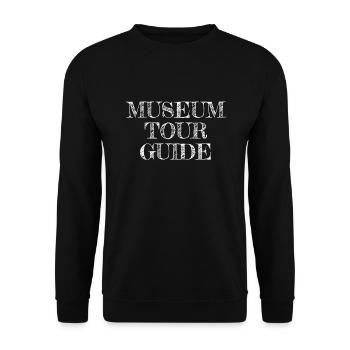 Museum Tour Guide Museum - Unisex Pullover - Schwarz - Vorne - Alina (178cm) & Michal (187cm)
