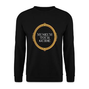 Museum Tour Guide Museum - Unisex Pullover - Schwarz - Vorne - Alina (178cm) & Michal (187cm)