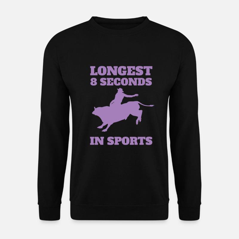 La plus longue équitation de taureau de 8 secondes - Sweat-shirt Unisexe - noir