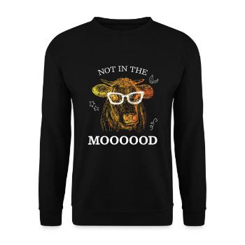 Pas dans Moooood Cow Cow Farmer - Sweat-shirt Unisexe - noir - Devant - Alina (178cm) & Michal (187cm)