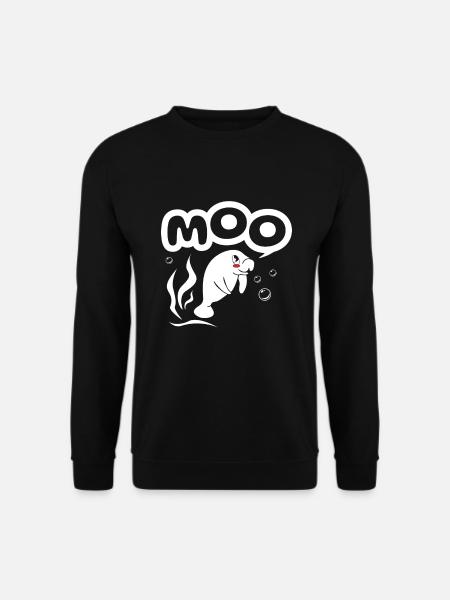 Moo Seekuh Süße Manatee Manati Seekühe - Unisex Pullover - Schwarz