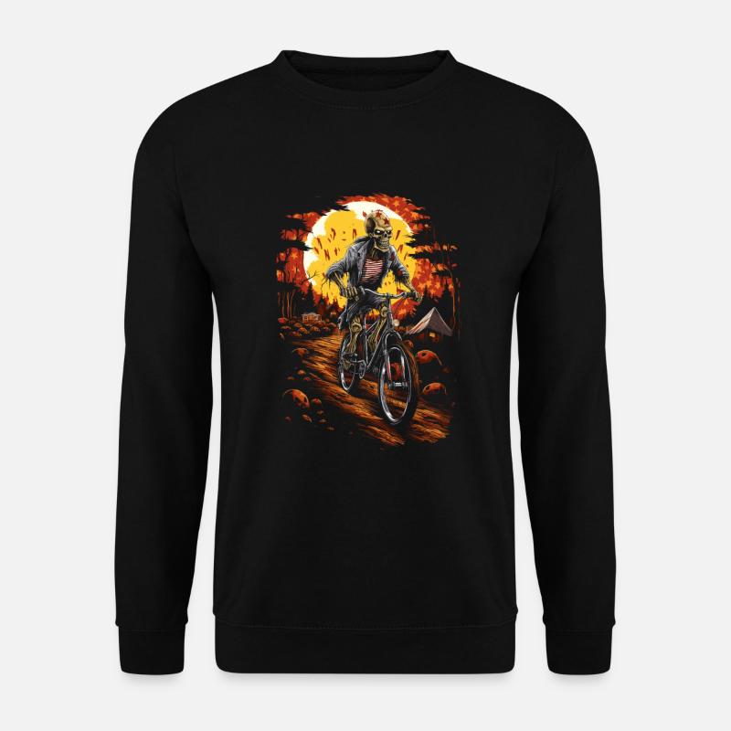 Spukiges Radfahrer Kostüm Halloween Radspaß - Unisex Pullover - Schwarz