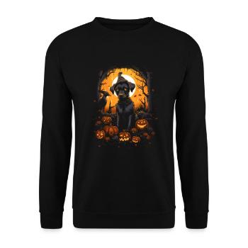 Halloween Dogs Fun Trick or Treat Spooky Dogs - Unisex Sweatshirt - black - Front - Alina (178cm) & Michal (187cm)