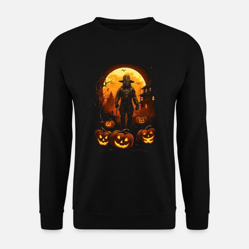 Creepy Zombie Firefighter Halloween - Unisex Sweatshirt - black