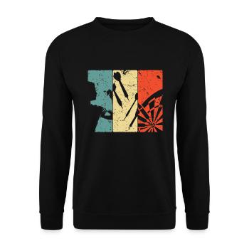 Darts player Steeldart Darts Darts - Unisex Sweatshirt - black - Front - Alina (178cm) & Michal (187cm)