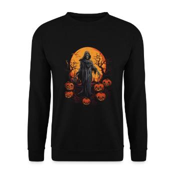 Zombie Apocalypse Gruselige Halloween Zombies - Unisex Pullover - Schwarz - Vorne - Alina (178cm) & Michal (187cm)