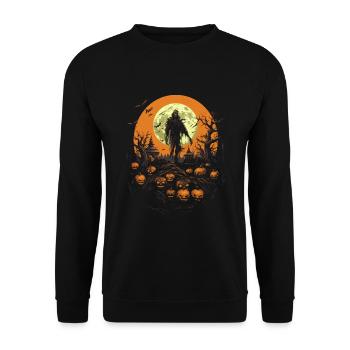 Zombie Apocalypse Gruselige Halloween Zombies - Unisex Pullover - Schwarz - Vorne - Alina (178cm) & Michal (187cm)