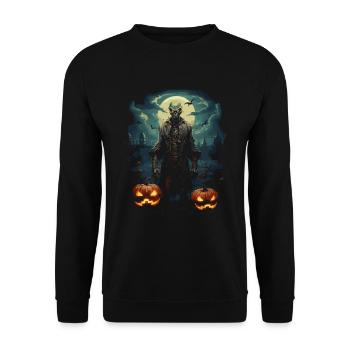 Zombie Apocalypse Gruselige Halloween Zombies - Unisex Pullover - Schwarz - Vorne - Alina (178cm) & Michal (187cm)