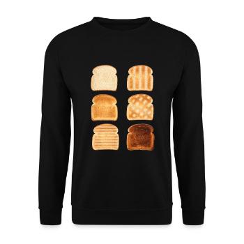 Toast Types Bread Toast Breakfast - Unisex Sweatshirt - black - Front - Alina (178cm) & Michal (187cm)