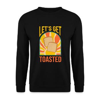 Prenons le pain grillé Petit-déjeuner grillé - Sweat-shirt Unisexe - noir - Devant - Alina (178cm) & Michal (187cm)