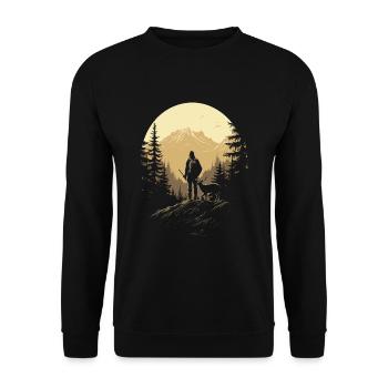 Ready for the hunting season Deer hunting for hunters - Unisex Sweatshirt - black - Front - Alina (178cm) & Michal (187cm)