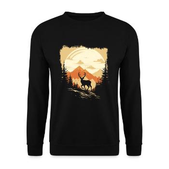Prêt pour la saison de chasse Chasse au chevreuil pour les chasseurs - Sweat-shirt Unisexe - noir - Devant - Alina (178cm) & Michal (187cm)
