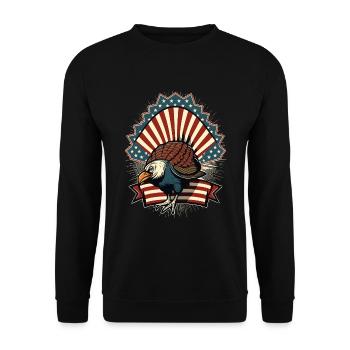 Patriotic USA Turquie Thanksgiving - Sweat-shirt Unisexe - noir - Devant - Alina (178cm) & Michal (187cm)