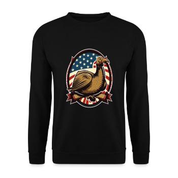 Patriotic USA Turquie Thanksgiving - Sweat-shirt Unisexe - noir - Devant - Alina (178cm) & Michal (187cm)