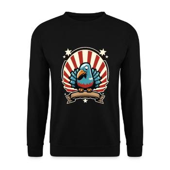 Patriotic USA Turquie Thanksgiving - Sweat-shirt Unisexe - noir - Devant - Alina (178cm) & Michal (187cm)