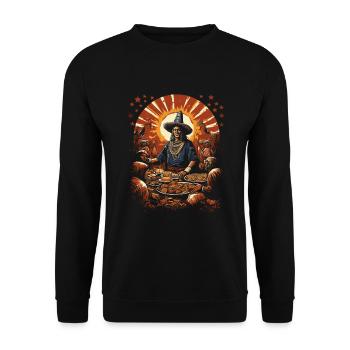 Pèlerins et Indiens Action de grâce culturelle - Sweat-shirt Unisexe - noir - Devant - Alina (178cm) & Michal (187cm)