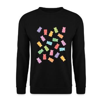 gommes gélifiées bonbons bonbons - Sweat-shirt Unisexe - noir - Devant - Alina (178cm) & Michal (187cm)