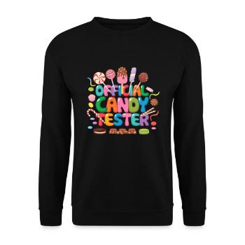Candytester Gomme aux fruits Candy Candy - Sweat-shirt Unisexe - noir - Devant - Alina (178cm) & Michal (187cm)