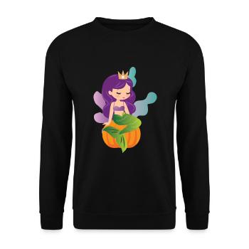 Mermaid Pumpkin Halloween Costume - Sweat-shirt Unisexe - noir - Devant - Alina (178cm) & Michal (187cm)