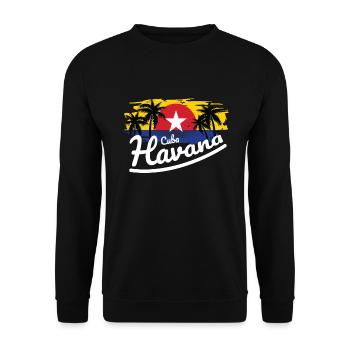 La Havane Cuba Cuba Tourisme Cuba - Sweat-shirt Unisexe - noir - Devant - Alina (178cm) & Michal (187cm)