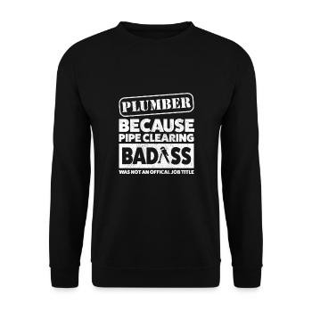 Plumber Power – Plus qu’un simple nettoyage de tuyaux - Sweat-shirt Unisexe - noir - Devant - Alina (178cm) & Michal (187cm)