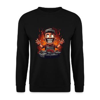 Maître grill au grill - Sweat-shirt Unisexe - noir - Devant - Alina (178cm) & Michal (187cm)