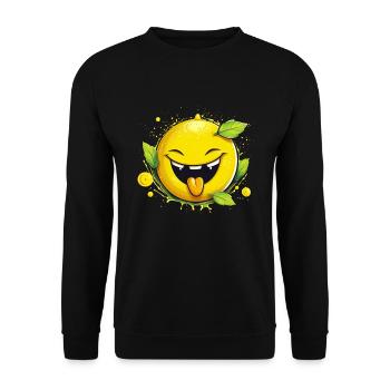 Citron aigre pour limonade et cocktails - Sweat-shirt Unisexe - noir - Devant - Alina (178cm) & Michal (187cm)
