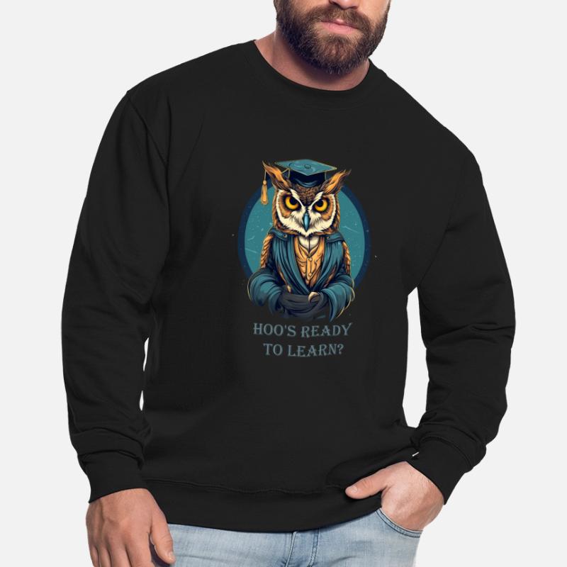 Eule als Lehrer Unisex Pullover