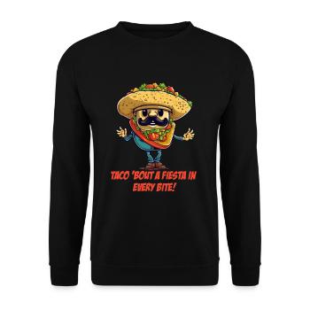 Taco man for taco connoisseurs - Unisex Sweatshirt - black - Front - Alina (178cm) & Michal (187cm)