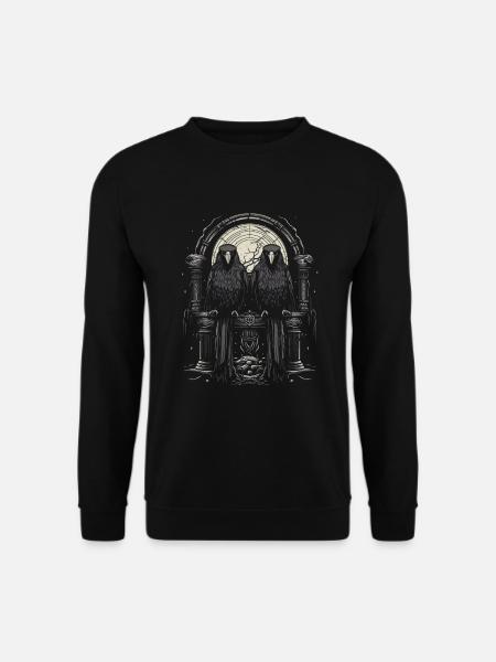 Odins treue Raben: Hugin und Munin Mythologie-Fans - Unisex Pullover - Schwarz