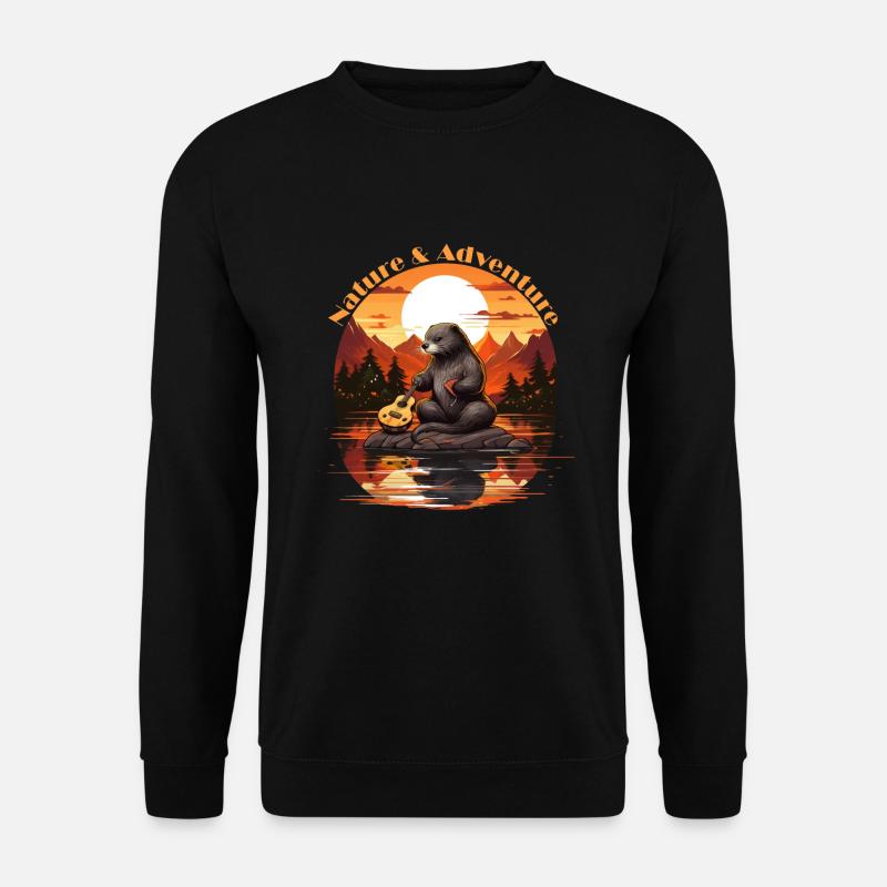 Bieber with guitar - Unisex Sweatshirt - black