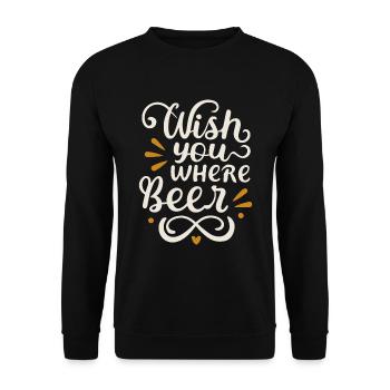 Je vous souhaite où Beer Beer Drinkers Beer Lovers - Sweat-shirt Unisexe - noir - Devant - Alina (178cm) & Michal (187cm)